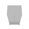 Manhattan Comfort Hampton 26.77 Display Cabinet 6 Shelves and Solid Wood Legs in White Top