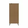 Manhattan Comfort Hampton 26.77 Display Cabinet 6 Shelves and Solid Wood Legs in Off White Back - Manhattan Comfort Hampton 26.77 Display Cabinet 6 Shelves and Solid Wood Legs in Off White Back