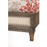 Alpine Furniture Charleston Queen Panel Bed w/Upholstered Head & Footboard, Antique Grey - Leg Close-up