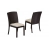 Solana Armless Dining Chair With Antique Beige Cushions