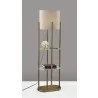 Adesso Norman Shelf Floor Lamp Antique Brass - Adesso Norman Shelf Floor Lamp Antique Brass