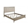 Alpine Furniture Silver Dreams California King Bed in Silver - Angled without Cushion