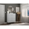 Manhattan Comfort Rockefeller 5-Drawer Dresser Set White Side