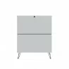 Manhattan Comfort Rockefeller 5-Drawer Dresser Set White Back - Manhattan Comfort Rockefeller 5-Drawer Dresser Set White Back