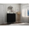 Manhattan Comfort Rockefeller 5-Drawer Dresser Black