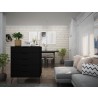 Manhattan Comfort Rockefeller 5-Drawer Dresser Set Black