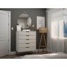 Manhattan Comfort Rockefeller 5-Drawer Dresser Off White