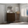 Manhattan Comfort Rockefeller 5-Drawer Dresser Brown