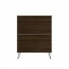 Manhattan Comfort Rockefeller 5-Drawer Dresser Set Brown Back - Manhattan Comfort Rockefeller 5-Drawer Dresser Set Brown Back