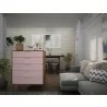 Manhattan Comfort Rockefeller 5-Drawer Dresser Set Pink - Manhattan Comfort Rockefeller 5-Drawer Dresser Set Pink