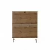 Manhattan Comfort Rockefeller 5-Drawer Dresser Set Pink Back - Manhattan Comfort Rockefeller 5-Drawer Dresser Set Pink Back