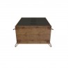Manhattan Comfort Rockefeller 5-Drawer Dresser Set Grey Bottom