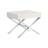 SUNPAN Mercer Bench - White, Frontview