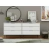 Manhattan Comfort Rockefeller 6-Drawer Dresser Set White - Manhattan Comfort Rockefeller 6-Drawer Dresser Set White