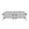 Manhattan Comfort Rockefeller 6-Drawer Double Low Dresser with Metal Legs in White Bottom - Manhattan Comfort Rockefeller 6-Drawer Double Low Dresser with Metal Legs in White Bottom