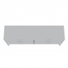 Manhattan Comfort Rockefeller 6-Drawer Double Low Dresser with Metal Legs in White Top