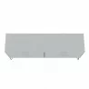 Manhattan Comfort Rockefeller 6-Drawer Double Low Dresser with Metal Legs in White Top - Manhattan Comfort Rockefeller 6-Drawer Double Low Dresser with Metal Legs in White Top