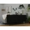 Manhattan Comfort Rockefeller 6-Drawer Dresser Set Black - Manhattan Comfort Rockefeller 6-Drawer Dresser Set Black