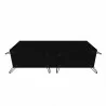 Manhattan Comfort Rockefeller 6-Drawer Double Low Dresser with Metal Legs in Black Bottom - Manhattan Comfort Rockefeller 6-Drawer Double Low Dresser with Metal Legs in Black Bottom