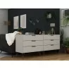 Manhattan Comfort Rockefeller 6-Drawer Dresser Set Off White Side - Manhattan Comfort Rockefeller 6-Drawer Dresser Set Off White Side