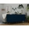 Manhattan Comfort Rockefeller 6-Drawer Dresser Set Blue Siide - Manhattan Comfort Rockefeller 6-Drawer Dresser Set Blue Siide