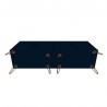 Manhattan Comfort Rockefeller 6-Drawer Double Low Dresser with Metal Legs in Blue Bottom