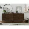 Manhattan Comfort Rockefeller 6-Drawer Dresser Set Brown - Manhattan Comfort Rockefeller 6-Drawer Dresser Set Brown