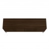 Manhattan Comfort Rockefeller 6-Drawer Double Low Dresser with Metal Legs in Brown Top