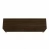 Manhattan Comfort Rockefeller 6-Drawer Double Low Dresser with Metal Legs in Brown Top - Manhattan Comfort Rockefeller 6-Drawer Double Low Dresser with Metal Legs in Brown Top