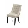 Alpine Furniture Prairie Set of 2 Upholstered Side Chairs, Cream Linen - Front Side Angle - Alpine Furniture Prairie Set of 2 Upholstered Side Chairs, Cream Linen - Front Side Angle