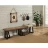 Alpine Furniture Prairie Dining Bench, Natural/Black - Lifestyle  - Alpine Furniture Prairie Dining Bench, Natural/Black - Lifestyle 