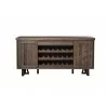 Alpine Furniture Prairie Sideboard with Wine Holder, Natural/Black - Front Angle - Alpine Furniture Prairie Sideboard with Wine Holder, Natural/Black - Front Angle