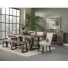 Alpine Furniture Prairie Set of 2 Upholstered Side Chairs, Cream Linen - Lifestyle - Alpine Furniture Prairie Set of 2 Upholstered Side Chairs, Cream Linen - Lifestyle