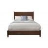 Alpine Furniture Flynn Mid Century Modern Queen Panel Bed, Walnut - Front Angle