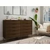 Manhattan Comfort Rockefeller Dresser Brown Side - Manhattan Comfort Rockefeller Dresser Brown Side