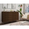 Manhattan Comfort Rockefeller Dresser Brown Side