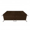 Manhattan Comfort Rockefeller Dresser Brown Bottom
