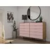 Manhattan Comfort Rockefeller Dresser Pink - Manhattan Comfort Rockefeller Dresser Pink