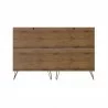 Manhattan Comfort Rockefeller Dresser Pink Back - Manhattan Comfort Rockefeller Dresser Pink Back