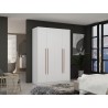 Manhattan Comfort Gramercy Modern 2-Section Freestanding Wardrobe Armoire Closet in White Front
