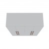 Manhattan Comfort Gramercy Modern 2-Section Freestanding Wardrobe Armoire Closet in White Top