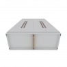Manhattan Comfort Gramercy Modern 2-Section Freestanding Wardrobe Armoire Closet in White Bottom