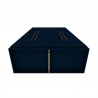 Manhattan Comfort Gramercy Modern 2-Section Freestanding Wardrobe Armoire Closet in Tatiana Midnight Blue Bottom