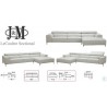 J&M Furniture Lecoultre Light Grey Leather Sectional 003
