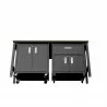 Manhattan Comfort 3-Piece Fortress Mobile Space-Saving Steel Garage Cabinet and Worktable 2.0 in Charcoal Grey Bottom - Manhattan Comfort 3-Piece Fortress Mobile Space-Saving Steel Garage Cabinet and Worktable 2.0 in Charcoal Grey Bottom