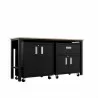 Manhattan Comfort 3-Piece Fortress Mobile Space-Saving Steel Garage Cabinet and Worktable 2.0 in Charcoal Grey Side - Manhattan Comfort 3-Piece Fortress Mobile Space-Saving Steel Garage Cabinet and Worktable 2.0 in Charcoal Grey Side