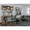 Manhattan Comfort Hampton 53.54 Home Office Desk with 3 Cubby Spaces and Solid Wood Legs in Maple Cream - Manhattan Comfort Hampton 53.54 Home Office Desk with 3 Cubby Spaces and Solid Wood Legs in Maple Cream