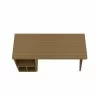 Manhattan Comfort Hampton 53.54 Home Office Desk with 3 Cubby Spaces and Solid Wood Legs in Maple Cream Top - Manhattan Comfort Hampton 53.54 Home Office Desk with 3 Cubby Spaces and Solid Wood Legs in Maple Cream Top