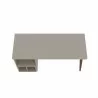 Manhattan Comfort Hampton 53.54 Home Office Desk with 3 Cubby Spaces and Solid Wood Legs in Off White Top - Manhattan Comfort Hampton 53.54 Home Office Desk with 3 Cubby Spaces and Solid Wood Legs in Off White Top