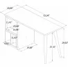 Manhattan Comfort Hampton 53.54 Home Office Desk with 3 Cubby Spaces and Solid Wood Legs - Manhattan Comfort Hampton 53.54 Home Office Desk with 3 Cubby Spaces and Solid Wood Legs